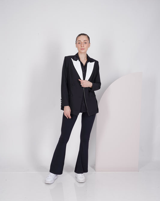 B/W Blazer | بليزر أسود بأبيض